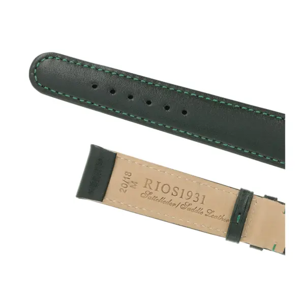 RIOS1931 Arizona - Uhrenarmband aus Sattelleder (46S) - Forstgrün – Bild 4