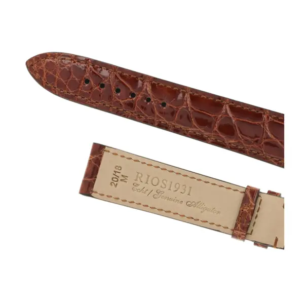 RIOS1931 Brilliant - Uhrenarmband aus Alligatorenleder (245) - Mahagoni – Bild 4
