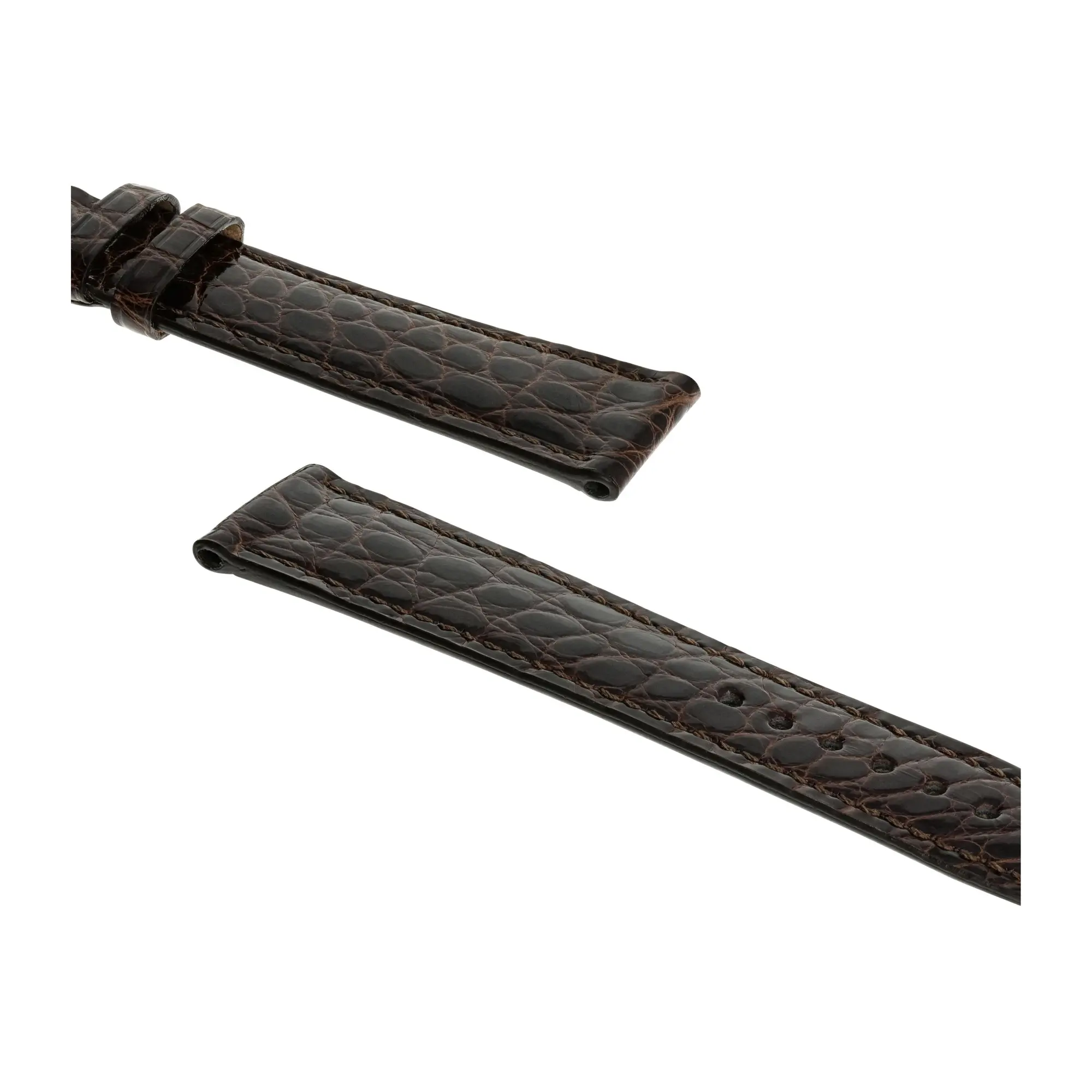 RIOS1931 Brilliant - Uhrenarmband aus Alligatorenleder (245) - Mokka – Bild 3