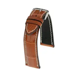 RIOS1931 Connoisseur - Uhrenarmband aus Alligatorenleder (256) - Cognac