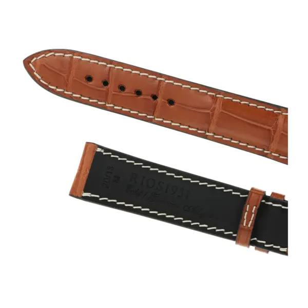 RIOS1931 Connoisseur - Uhrenarmband aus Alligatorenleder (256) - Cognac – Bild 4
