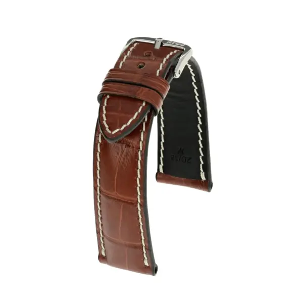 RIOS1931 Connoisseur - Uhrenarmband aus Alligatorenleder (256) - Mahagoni