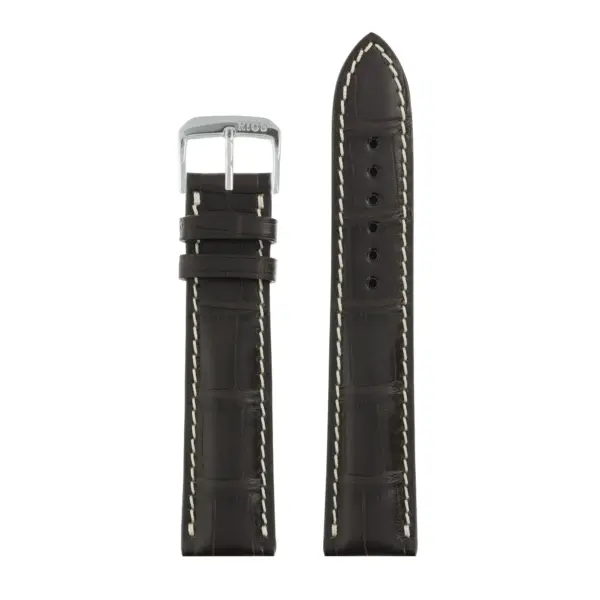 RIOS1931 Connoisseur - Uhrenarmband aus Alligatorenleder (256) - Mokka – Bild 2