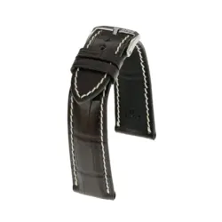 RIOS1931 Connoisseur - Uhrenarmband aus Alligatorenleder (256) - Mokka