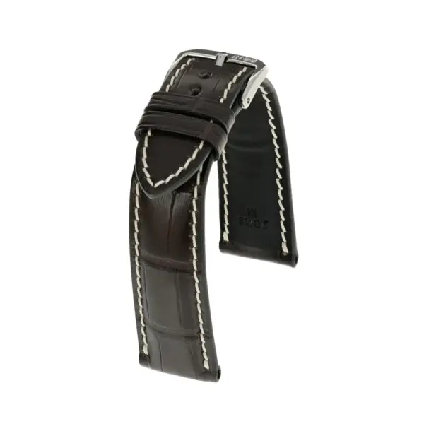RIOS1931 Connoisseur - Uhrenarmband aus Alligatorenleder (256) - Mokka