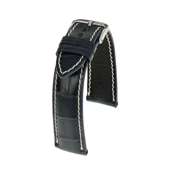 RIOS1931 Connoisseur - Uhrenarmband aus Alligatorenleder (256) - Ozeanblau