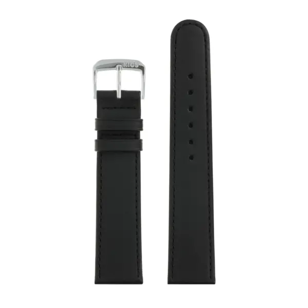 RIOS1931 Ecco - Uhrenarmband aus Rindsleder (20) - Schwarz – Bild 2