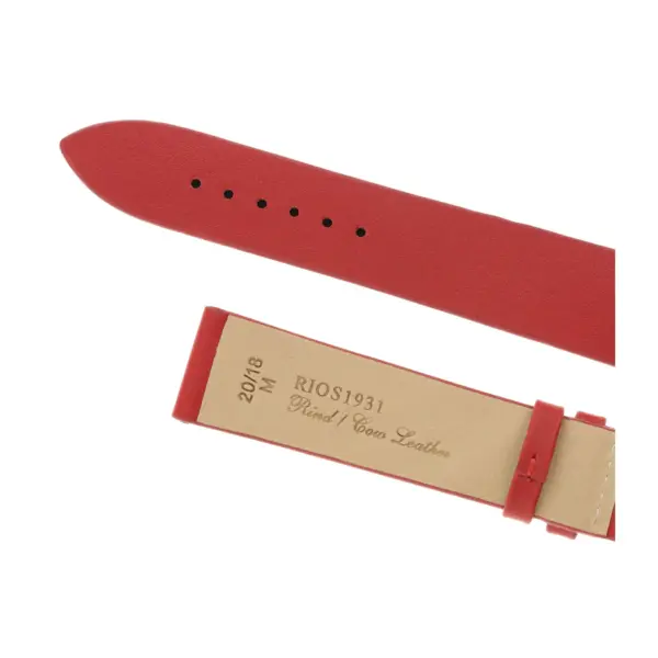RIOS1931 Elegant - Uhrenarmband aus Rindsleder (43) - Rot – Bild 4