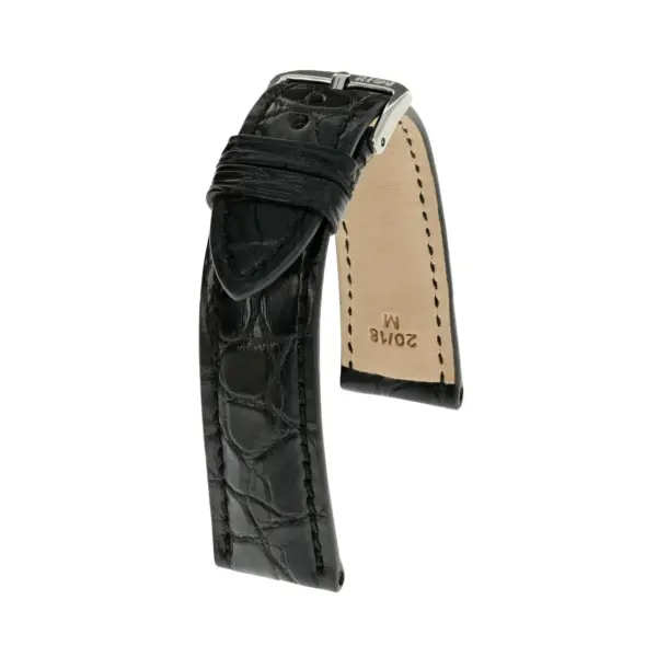 RIOS1931 Imperial - Uhrenarmband aus Alligatorenleder (248) - Schwarz