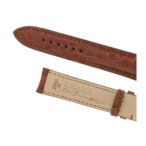 RIOS1931 Imperial - Uhrenarmband aus Alligatorenleder (248) - Mahagoni – Bild 4