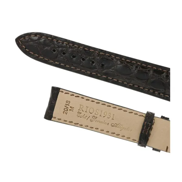 RIOS1931 Imperial - Uhrenarmband aus Alligatorenleder (248) - Mokka – Bild 4