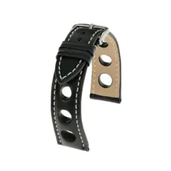 RIOS1931 Kaluga - Uhrenarmband aus Juchtenleder (205) - Schwarz