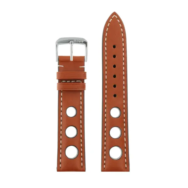 RIOS1931 Kaluga - Uhrenarmband aus Juchtenleder (205) - Cognac – Bild 2