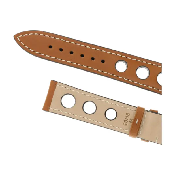 RIOS1931 Kaluga - Uhrenarmband aus Juchtenleder (205) - Honig – Bild 4