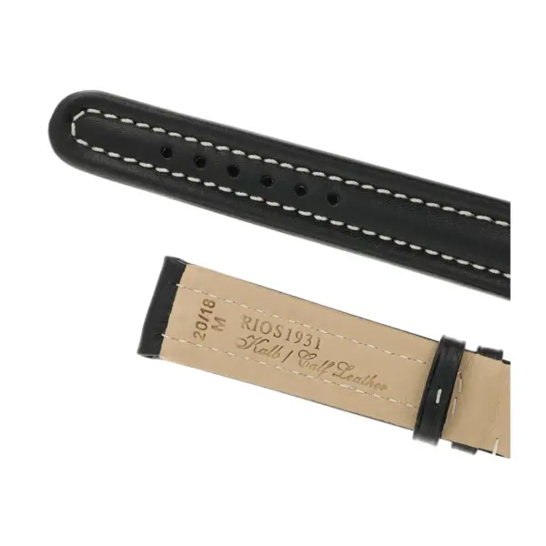 RIOS1931 Maranello - Uhrenarmband aus Kalbsleder (135) - Schwarz – Bild 4