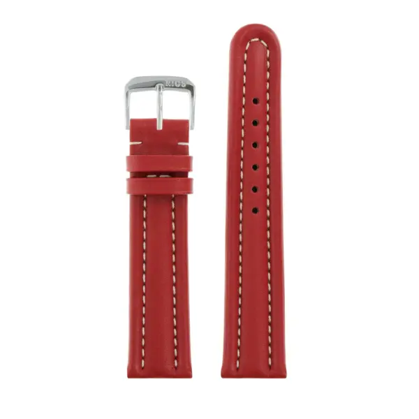 RIOS1931 Maranello - Uhrenarmband aus Kalbsleder (135) - Rot – Bild 2