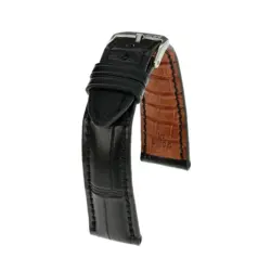 RIOS1931 Monarch - Uhrenarmband aus Alligatorenleder (266) - Schwarz