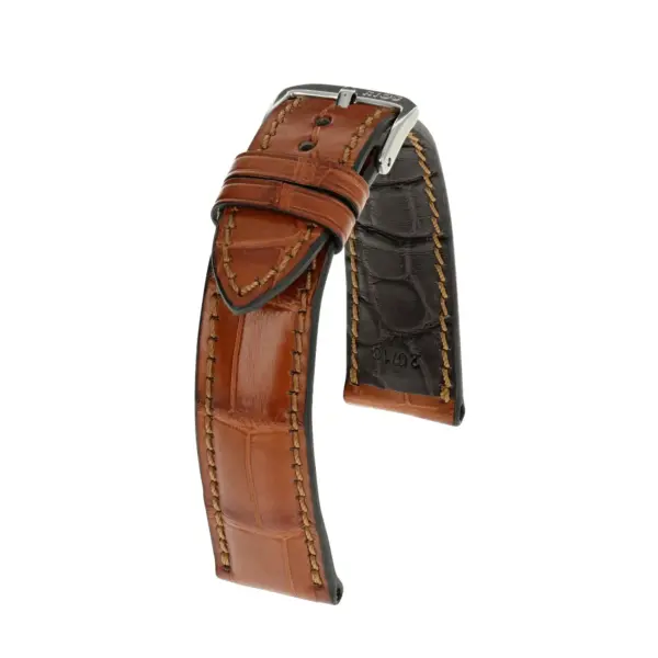 RIOS1931 Monarch - Uhrenarmband aus Alligatorenleder (266) - Cognac