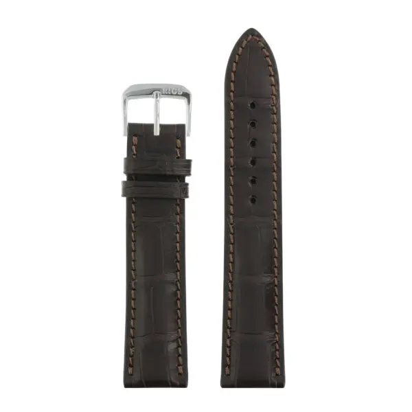 RIOS1931 Monarch - Uhrenarmband aus Alligatorenleder (266) - Mokka – Bild 2