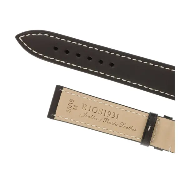 RIOS1931 Pensa - Uhrenarmband aus Juchtenleder (203) - Mokka – Bild 4