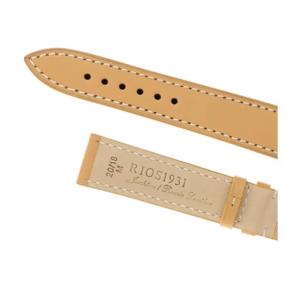 RIOS1931 Pensa - Uhrenarmband aus Juchtenleder (203) - Sand – Bild 4