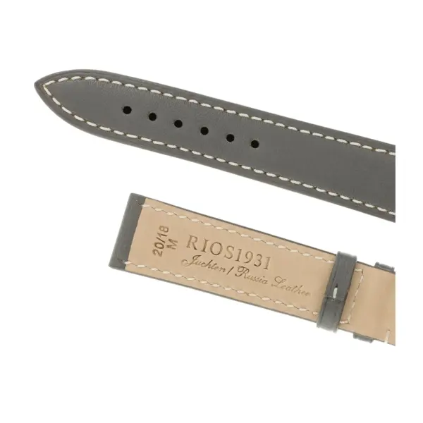 RIOS1931 Pensa - Uhrenarmband aus Juchtenleder (203) - Steingrau – Bild 4