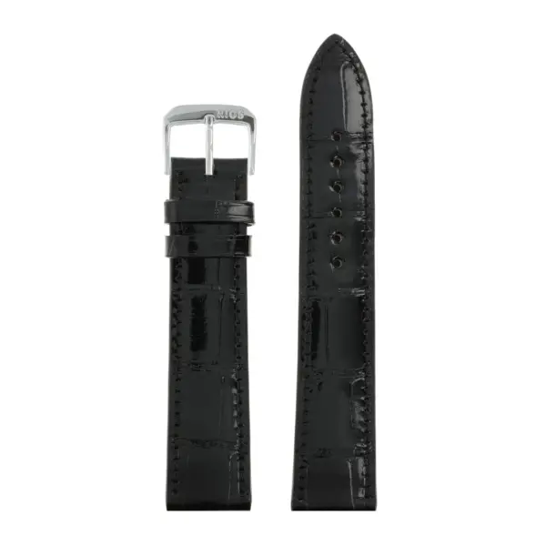 RIOS1931 Premier - Uhrenarmband aus Alligatorenleder (273) - Schwarz – Bild 2