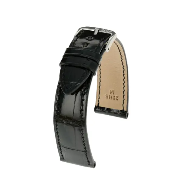 RIOS1931 Premier - Uhrenarmband aus Alligatorenleder (273) - Schwarz