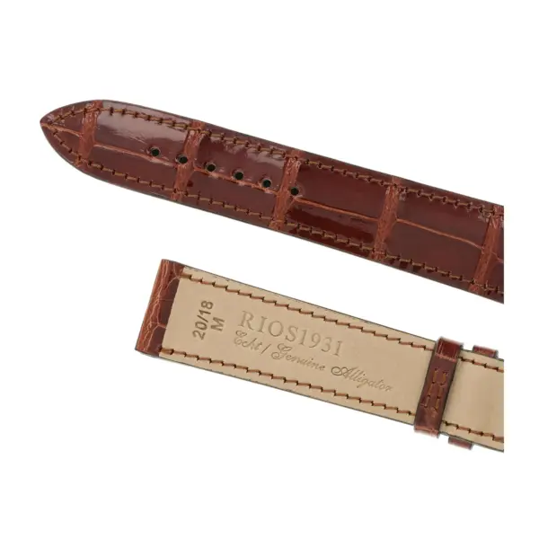 RIOS1931 Premier - Uhrenarmband aus Alligatorenleder (273) - Mahagoni – Bild 4