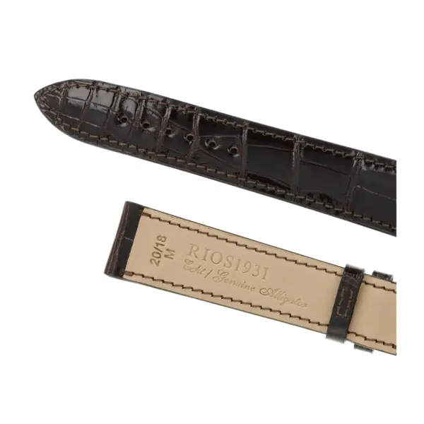 RIOS1931 Premier - Uhrenarmband aus Alligatorenleder (273) - Mokka – Bild 4