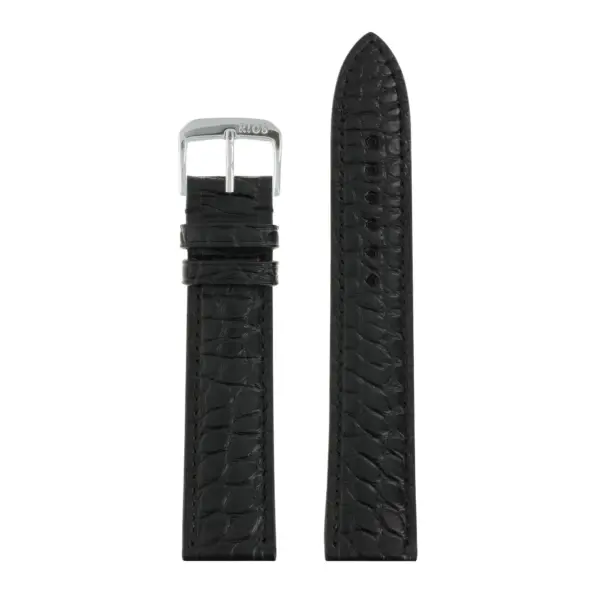 RIOS1931 Prestige - Uhrenarmband aus Alligatorenleder (244) - Schwarz – Bild 2