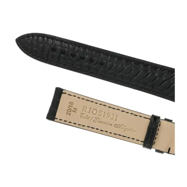 RIOS1931 Prestige - Uhrenarmband aus Alligatorenleder (244) - Schwarz – Bild 4