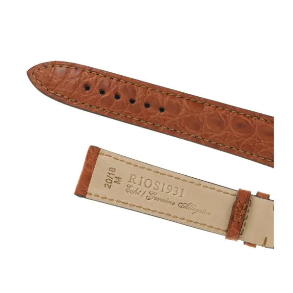 RIOS1931 Prestige - Uhrenarmband aus Alligatorenleder (244) - Cognac – Bild 4