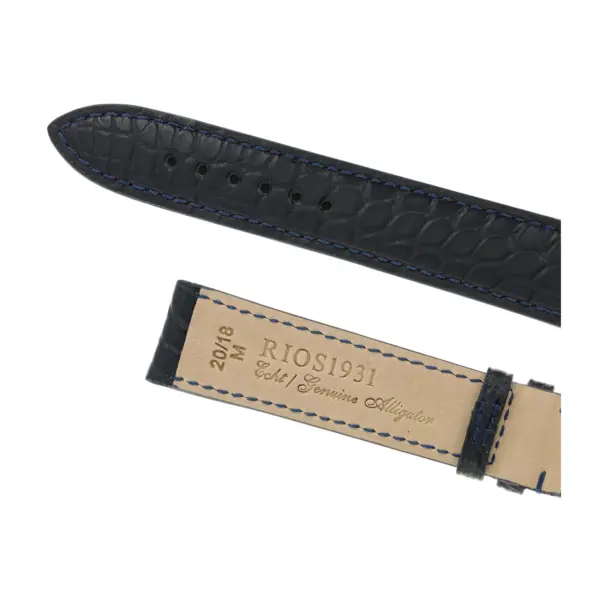RIOS1931 Prestige - Uhrenarmband aus Alligatorenleder (244) - Ozeanblau – Bild 4