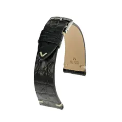 RIOS1931 Royal - Uhrenarmband aus Alligatorenleder (241) - Schwarz