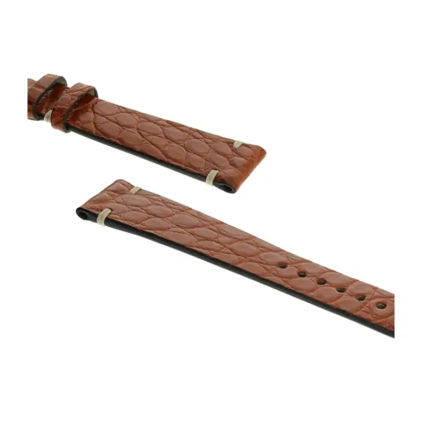 RIOS1931 Royal - Uhrenarmband aus Alligatorenleder (241) - Cognac – Bild 3