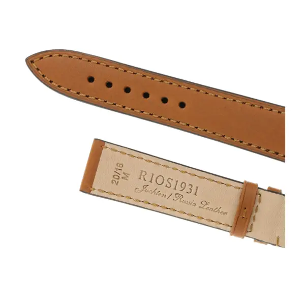 RIOS1931 Samara - Uhrenarmband aus Juchtenleder (202) - Honig – Bild 4