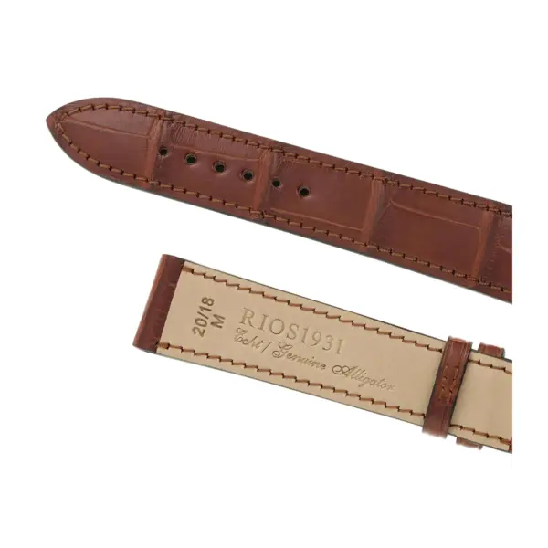 RIOS1931 Senator - Uhrenarmband aus Alligatorenleder (272) - Mahagoni – Bild 4
