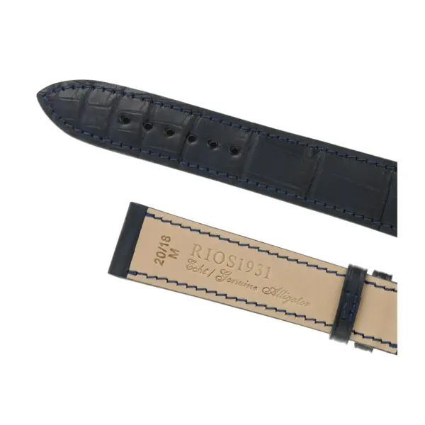 RIOS1931 Senator - Uhrenarmband aus Alligatorenleder (272) - Ozeanblau – Bild 4