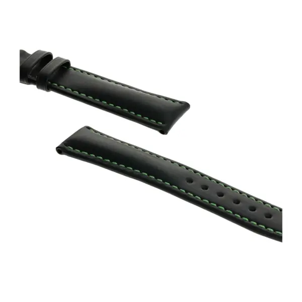 RIOS1931 Smart - Uhrenarmband aus Rindsleder (44) - Schwarz/Apfelgrün – Bild 3