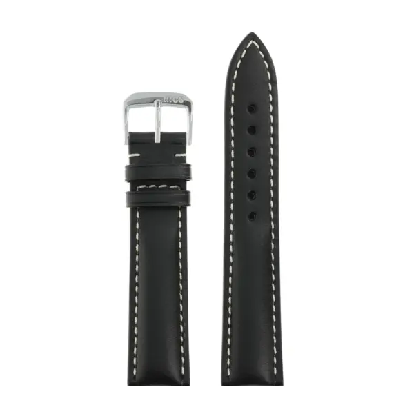 RIOS1931 St. Petersburg - Uhrenarmband aus Juchtenleder (201) - Schwarz – Bild 2