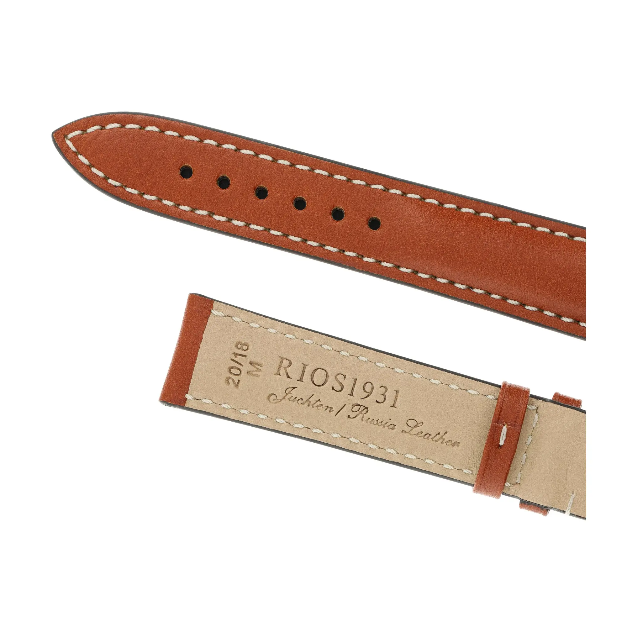 RIOS1931 St. Petersburg - Uhrenarmband aus Juchtenleder (201) - Cognac – Bild 4