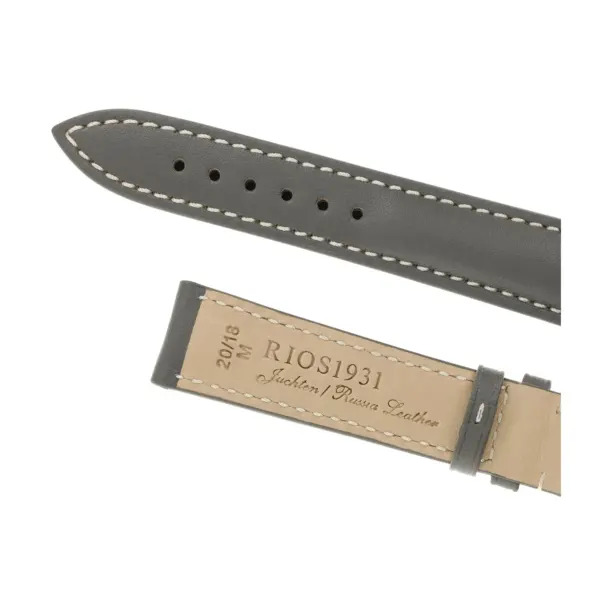 RIOS1931 St. Petersburg - Uhrenarmband aus Juchtenleder (201) - Steingrau – Bild 4