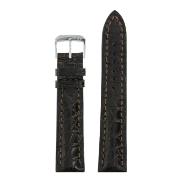 RIOS1931 Superior - Uhrenarmband aus Alligatorenleder (252) - Mokka – Bild 2