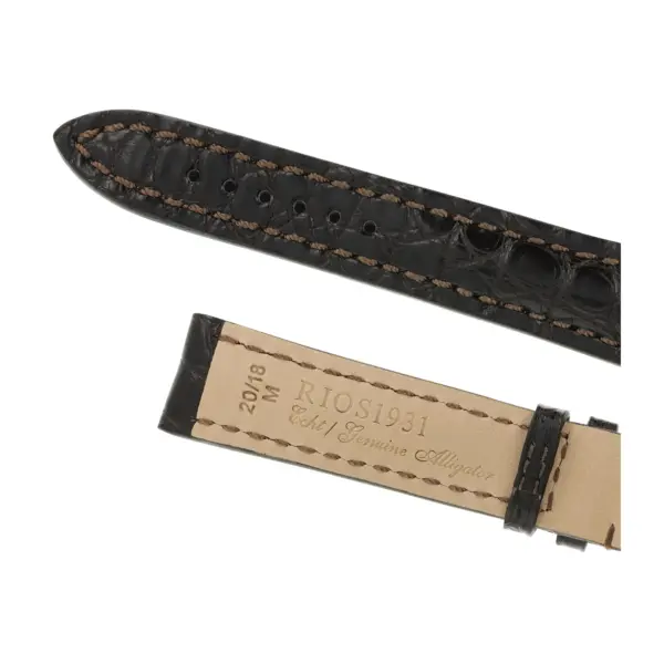 RIOS1931 Superior - Uhrenarmband aus Alligatorenleder (252) - Mokka – Bild 4