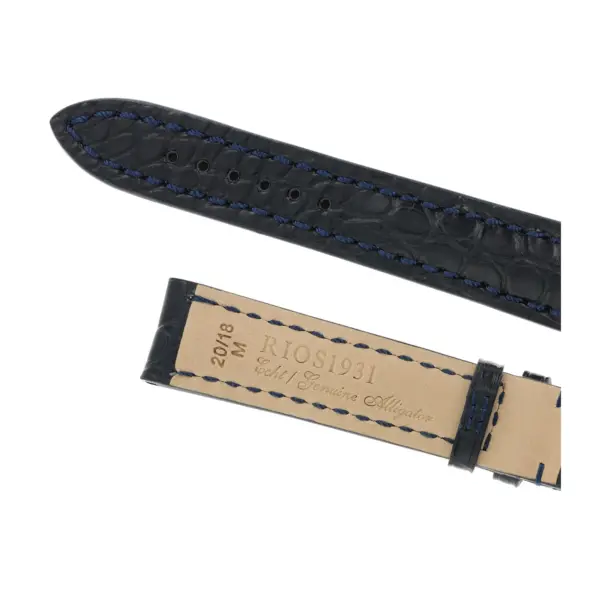 RIOS1931 Superior - Uhrenarmband aus Alligatorenleder (252) - Ozeanblau – Bild 4