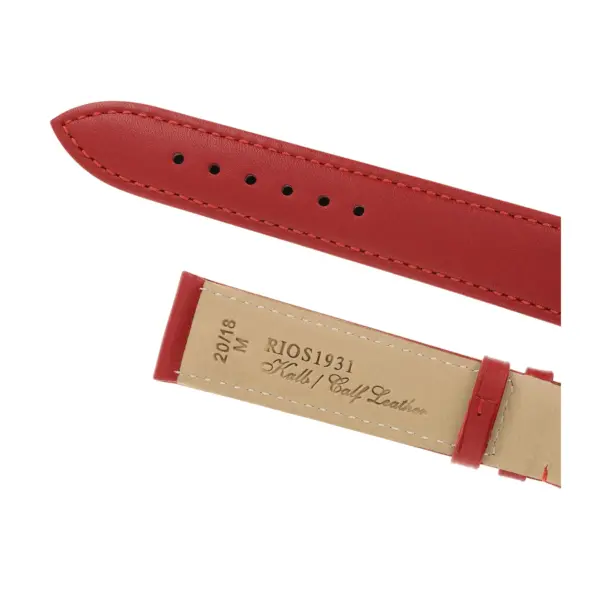 RIOS1931 Toscana - Uhrenarmband aus Kalbsleder (102) - Rot – Bild 4