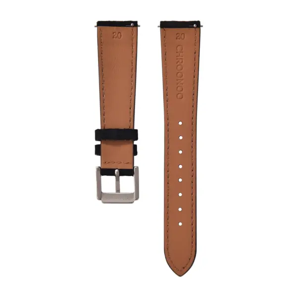 CHROONOO Wildleder Uhrenarmband - Schwarz – Bild 2
