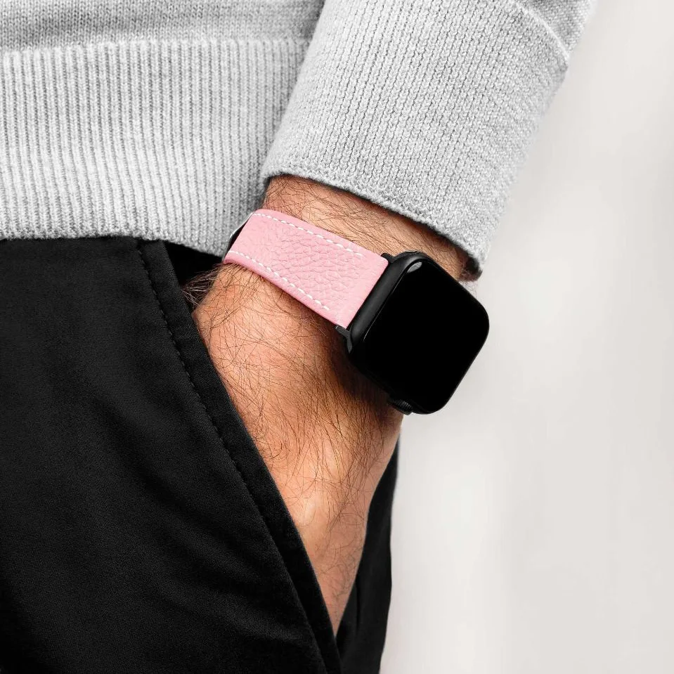 HIRSCH Bologna - Leder Uhrenarmand - Rosa – Bild 6