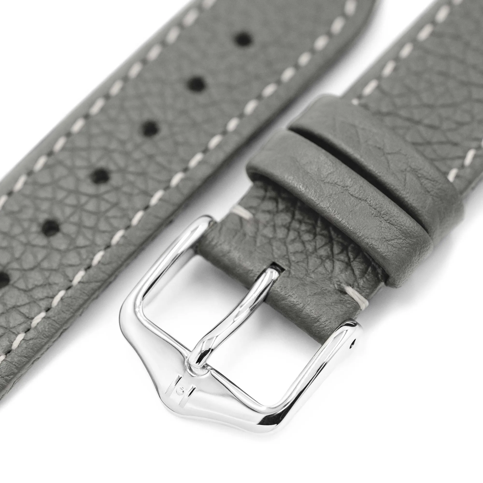 HIRSCH Bologna - Leder Uhrenarmand - Grau – Bild 4